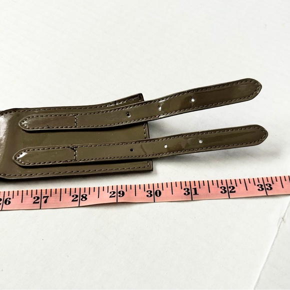 Belt Corset Stretch Double Buckle Taupe with Silver Hardware - Picture 4 of 11